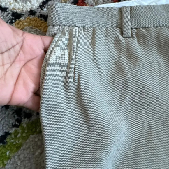 Tod's Womens Wide Legs Pant Size EU 44 Beige Solid Mid Rise Virgin Wool Pockets - Picture 6 of 11